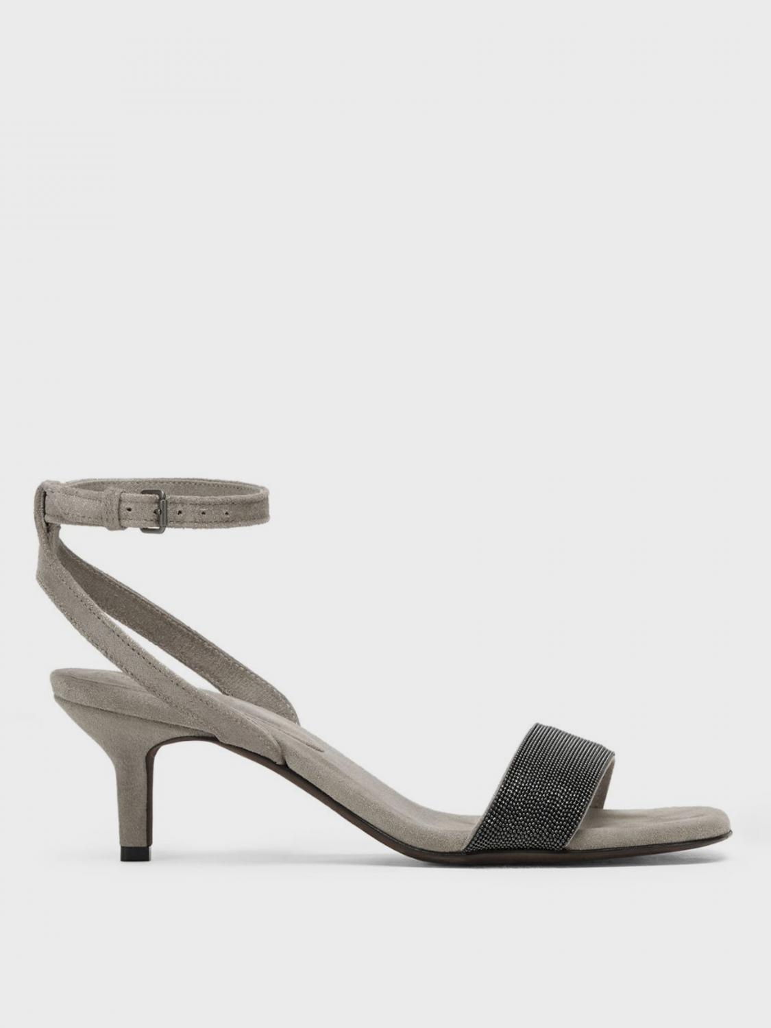 Brunello Cucinelli Heeled Sandals BRUNELLO CUCINELLI Woman color Grey