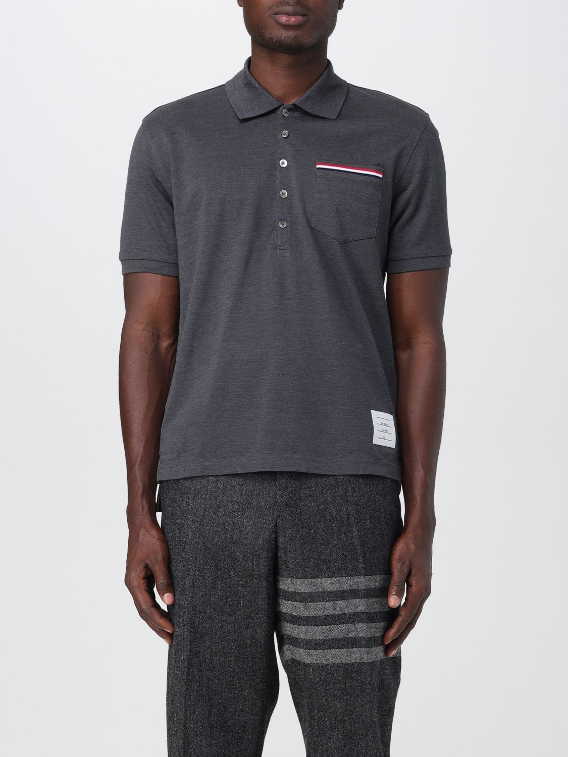 Thom Browne Polo Shirt THOM BROWNE Men colour Grey