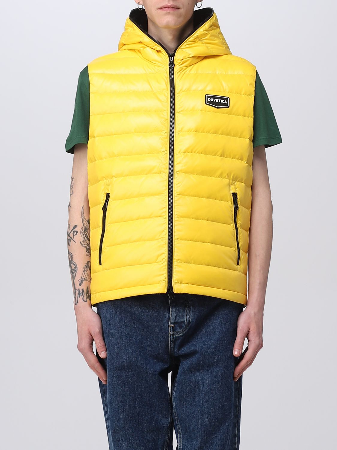 Duvetica Waistcoat DUVETICA Men colour Yellow