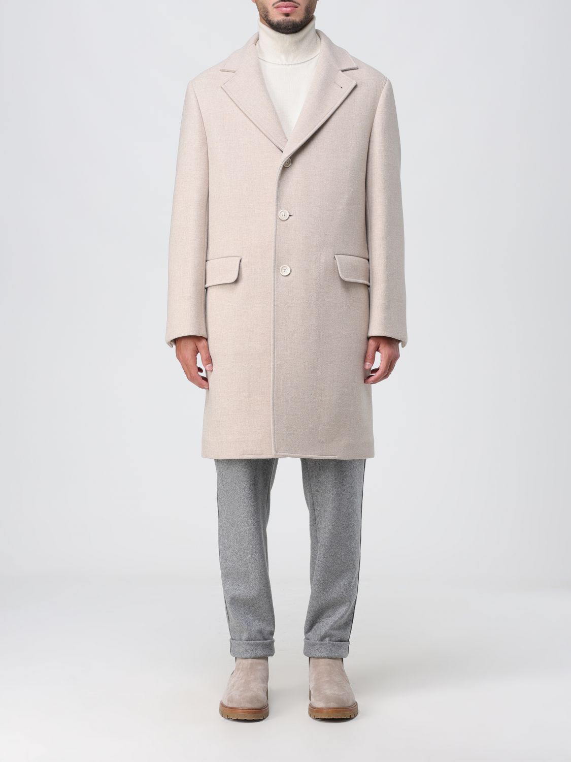 Brunello Cucinelli Coat BRUNELLO CUCINELLI Men colour Sand