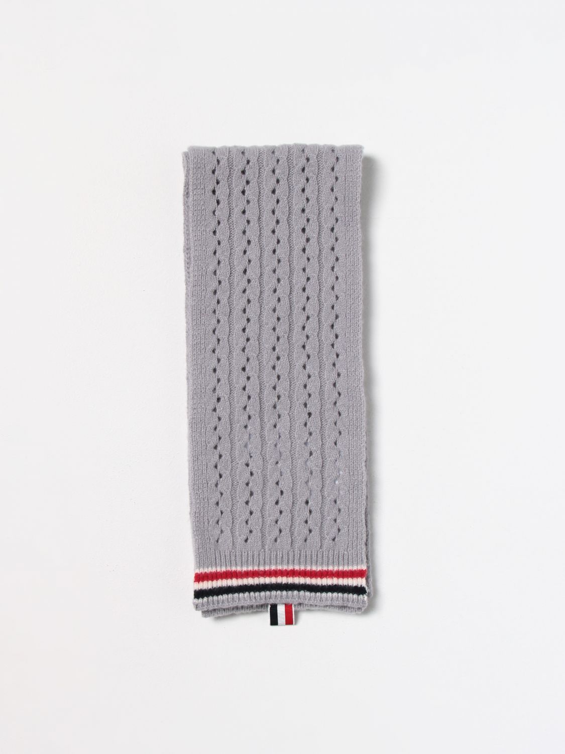 Thom Browne Scarf THOM BROWNE Woman colour Grey