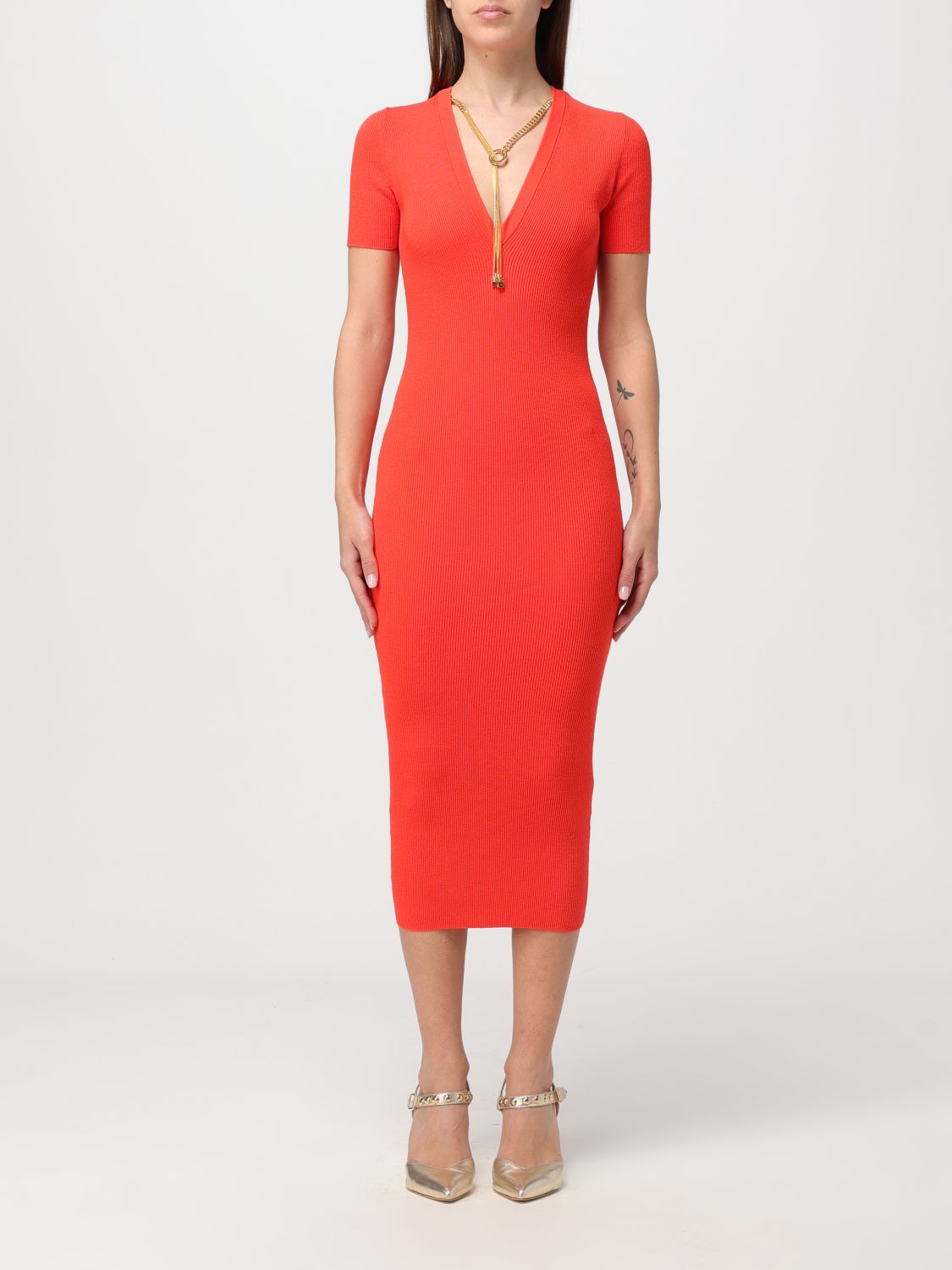 Elisabetta Franchi Dress ELISABETTA FRANCHI Woman colour Coral