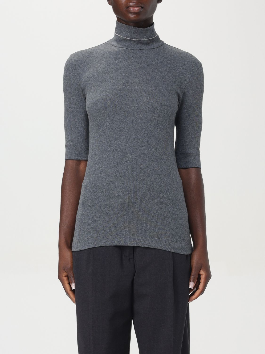 Brunello Cucinelli T-Shirt BRUNELLO CUCINELLI Woman color Grey