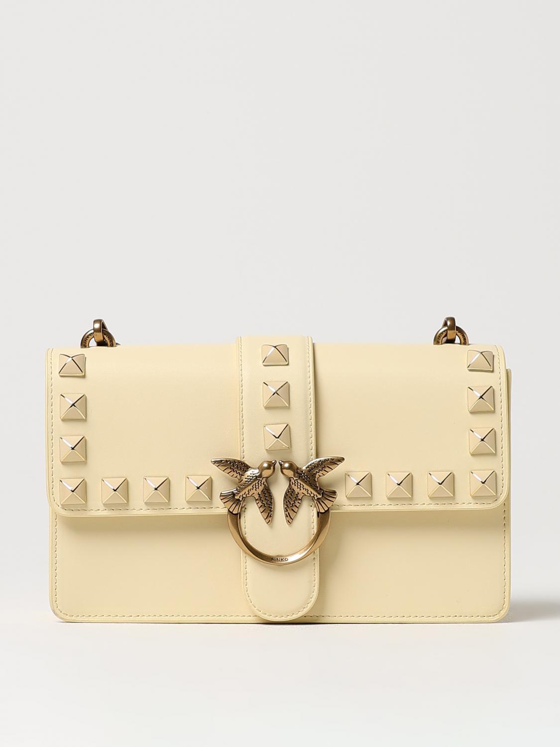 Pinko Crossbody Bags PINKO Woman color Yellow Cream