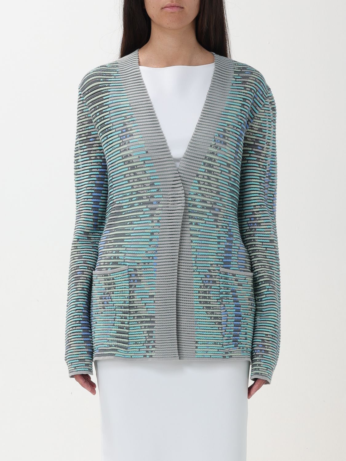 Emporio Armani Cardigan EMPORIO ARMANI Woman colour Green