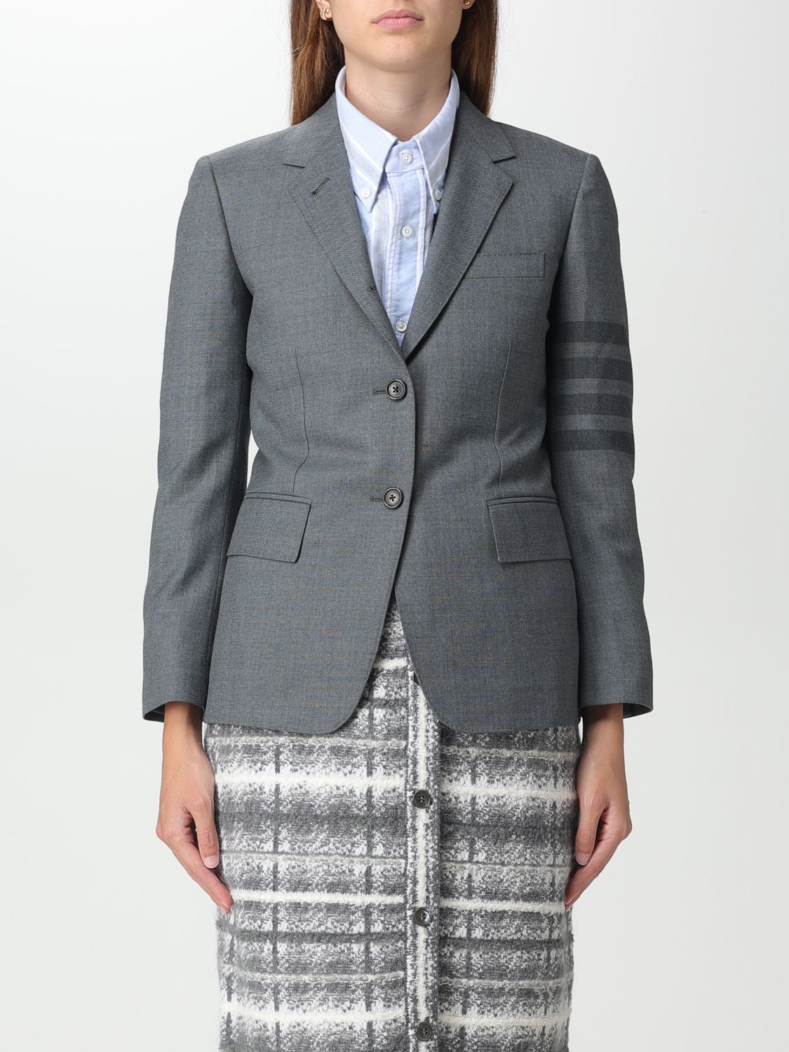 Thom Browne Blazer THOM BROWNE Woman colour Grey