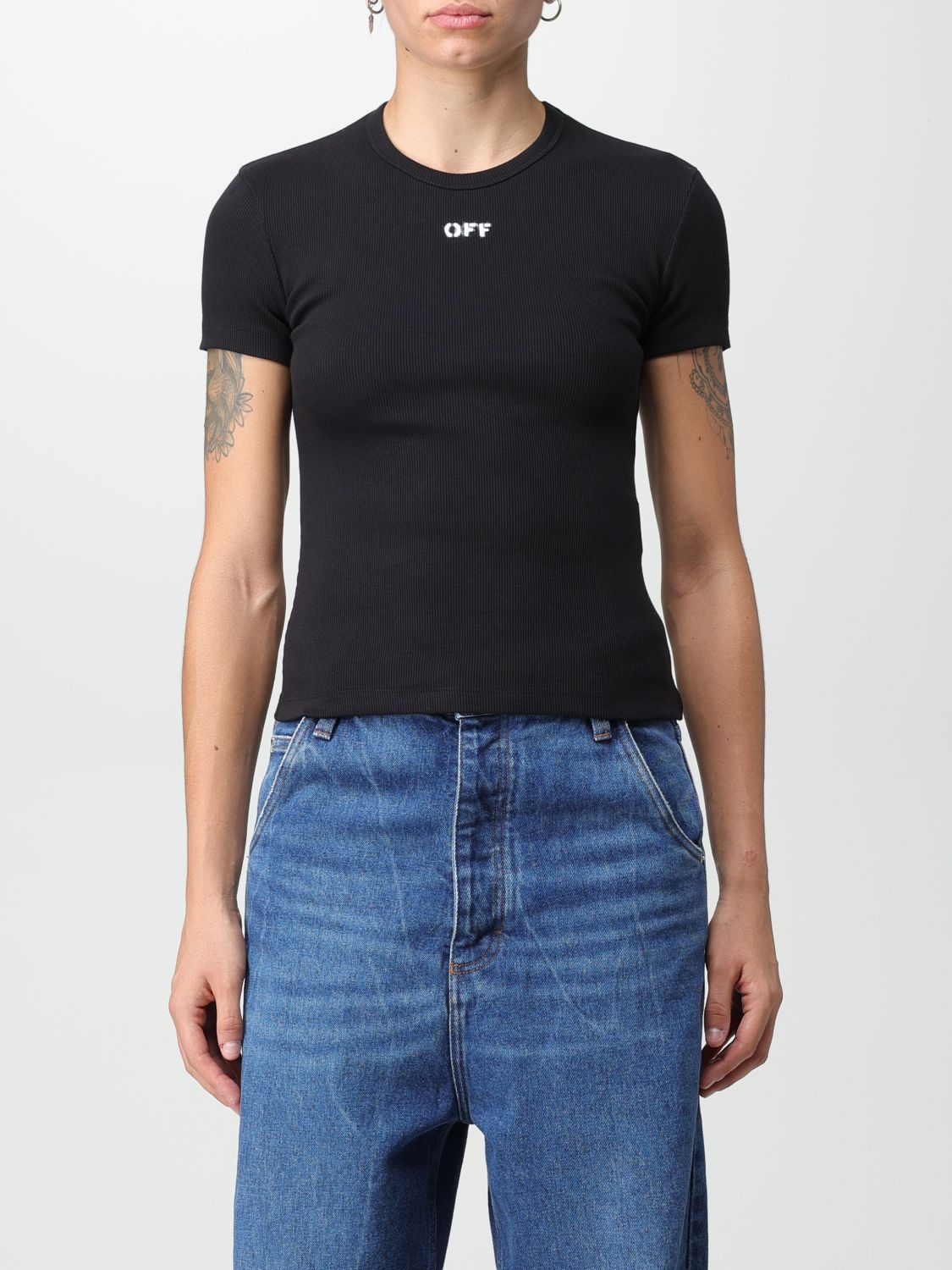 OFF-WHITE T-Shirt OFF-WHITE Woman colour Black