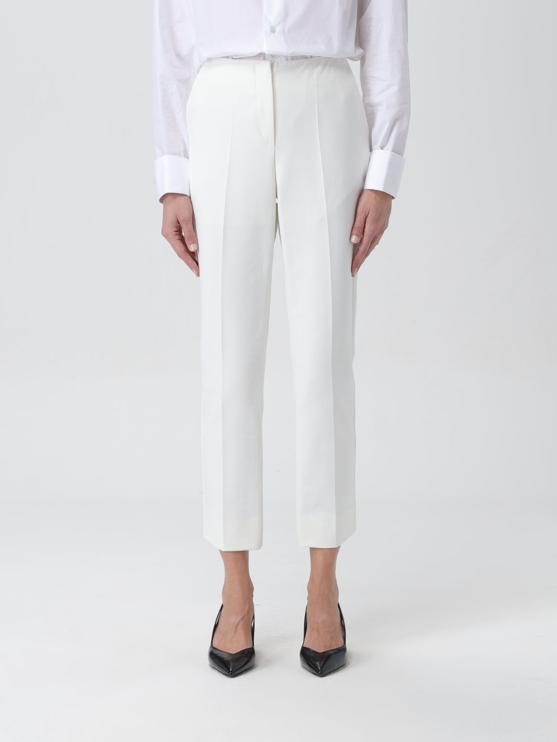 Emporio Armani Trousers EMPORIO ARMANI Woman colour White