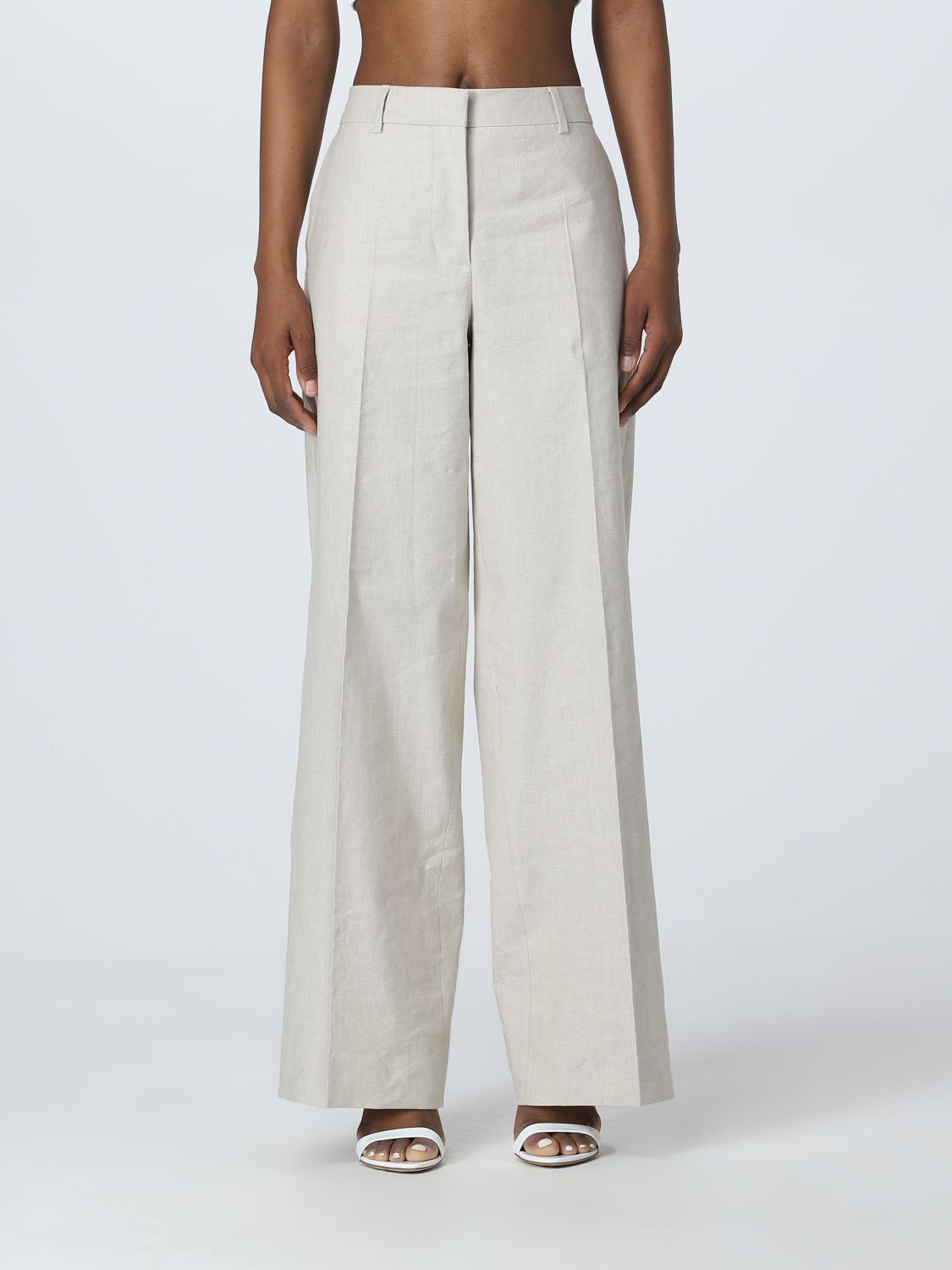 Calvin Klein Trousers CALVIN KLEIN Woman colour Yellow Cream