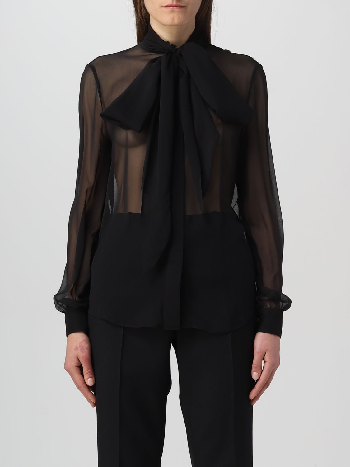 Saint Laurent Top SAINT LAURENT Woman colour Black