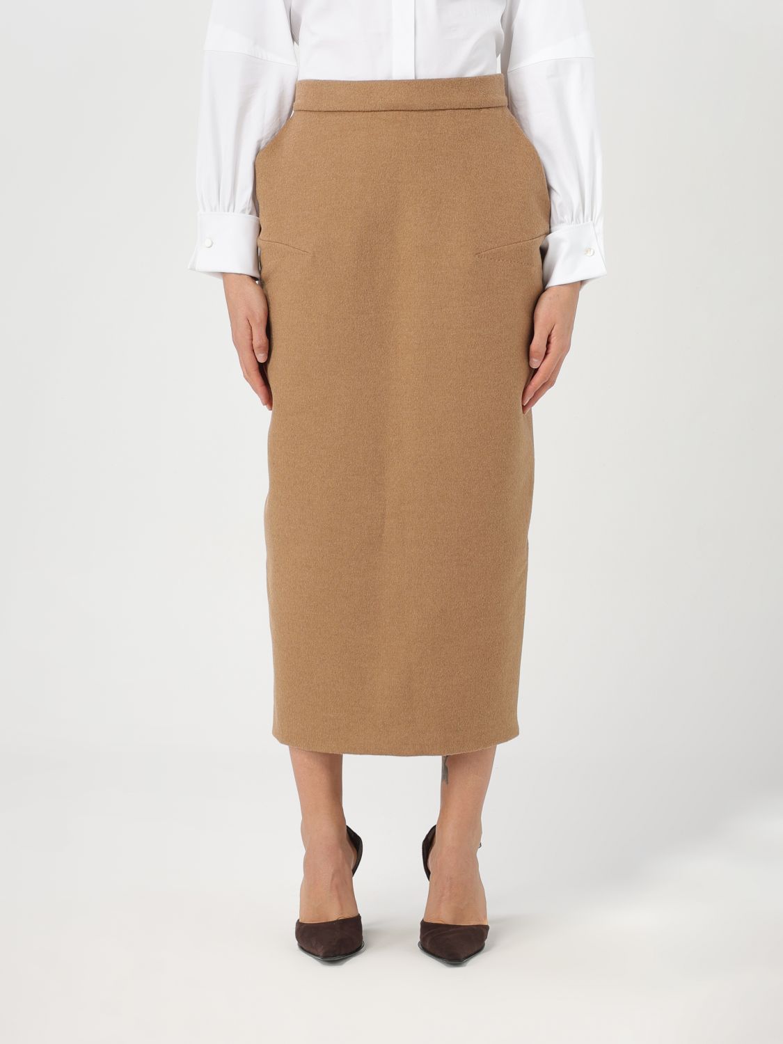 Max Mara Skirt MAX MARA Woman colour Beige