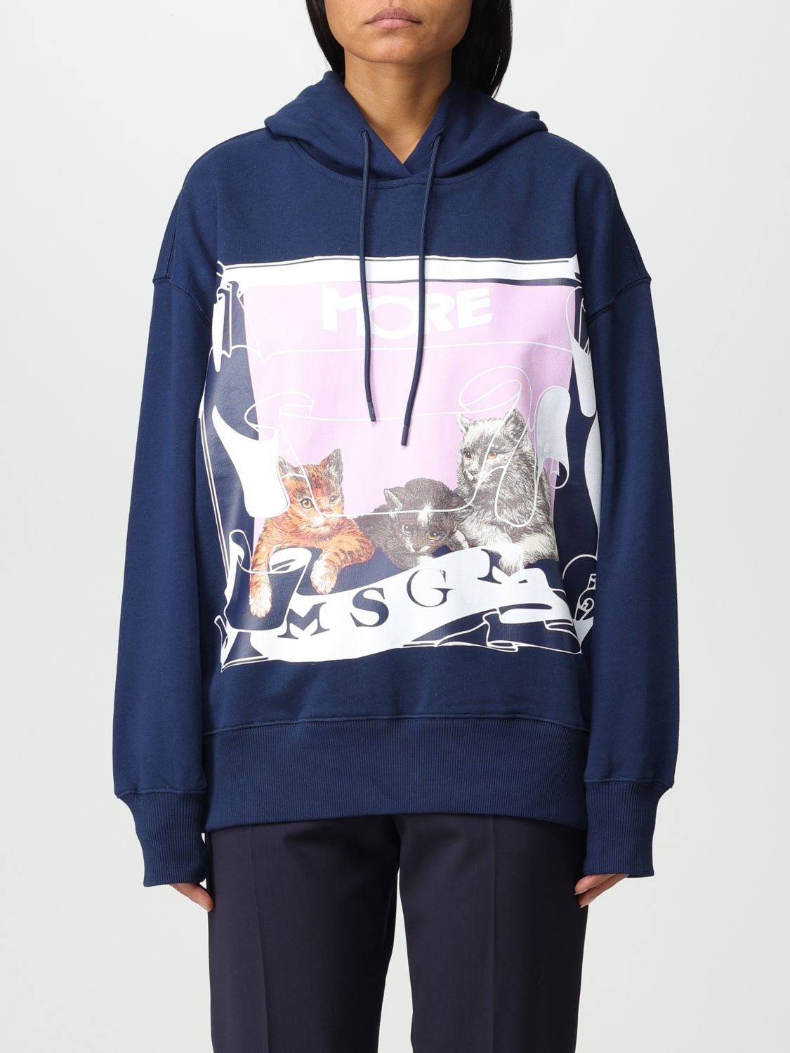 Msgm Sweatshirt MSGM Woman colour Blue