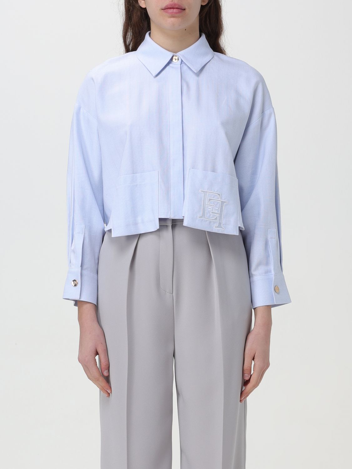 Elisabetta Franchi Shirt ELISABETTA FRANCHI Woman colour Blue