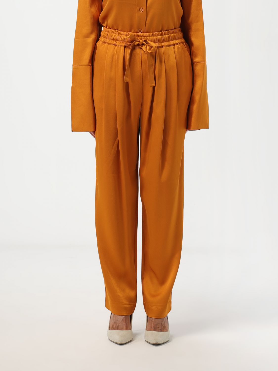 Semicouture Trousers SEMICOUTURE Woman colour Amber