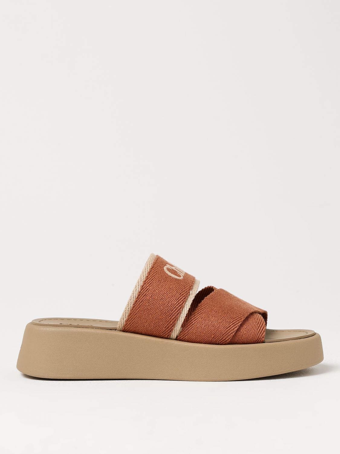 Chloé Flat Sandals CHLOÉ Woman colour Brown