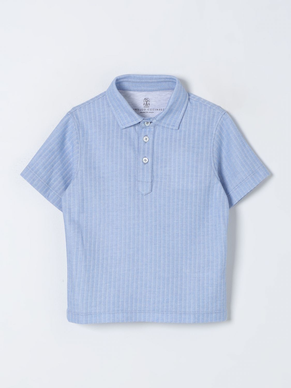 Brunello Cucinelli Polo Shirt BRUNELLO CUCINELLI Kids colour Sky