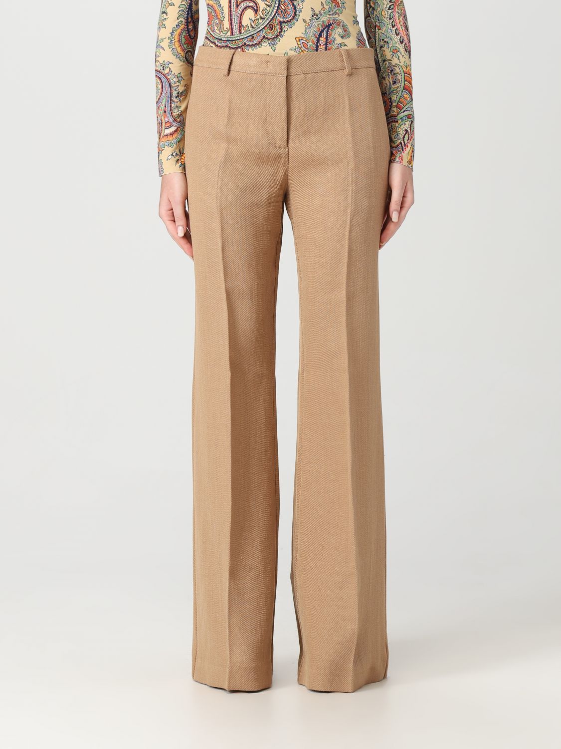 Etro Trousers ETRO Woman colour Camel