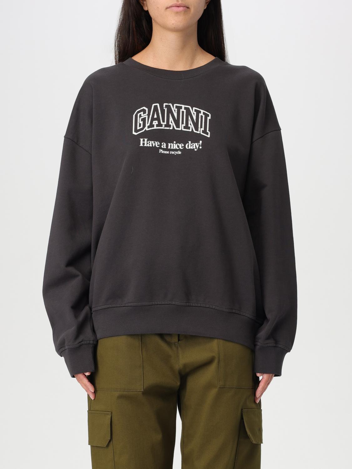 Ganni Sweatshirt GANNI Woman color Charcoal