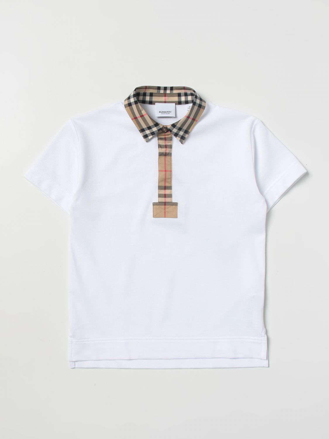 Burberry Polo Shirt BURBERRY Kids colour White