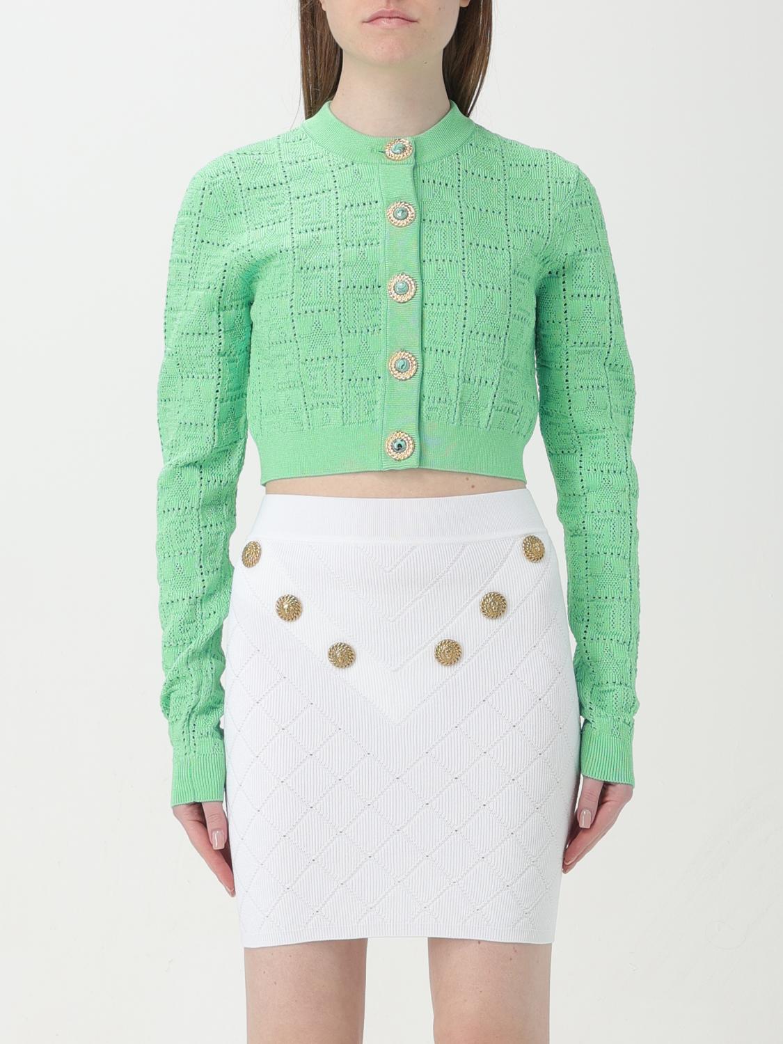 Balmain Cardigan BALMAIN Woman colour Green