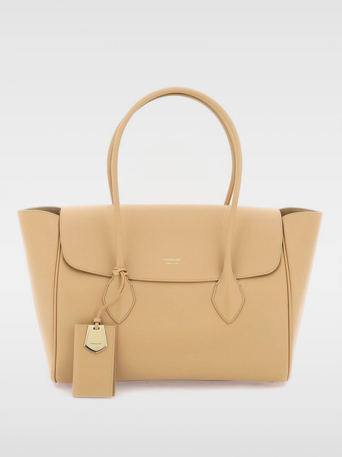 Ferragamo Tote Bags FERRAGAMO Woman color Camel