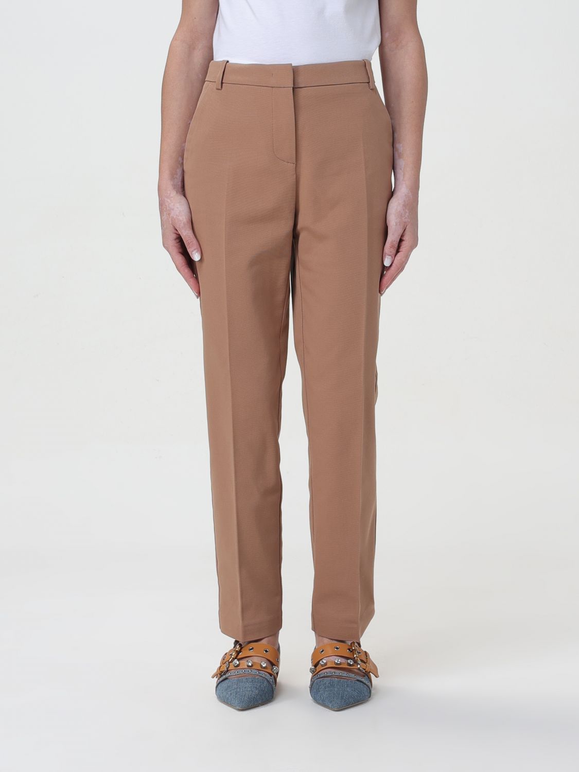 Pinko Trousers PINKO Woman colour Brown