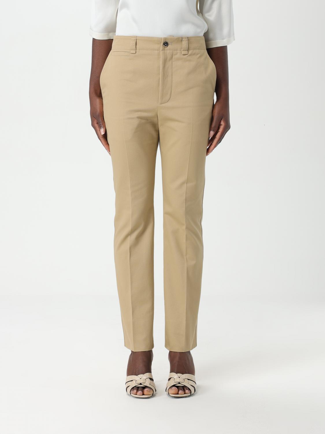 Saint Laurent Pants SAINT LAURENT Woman color Beige