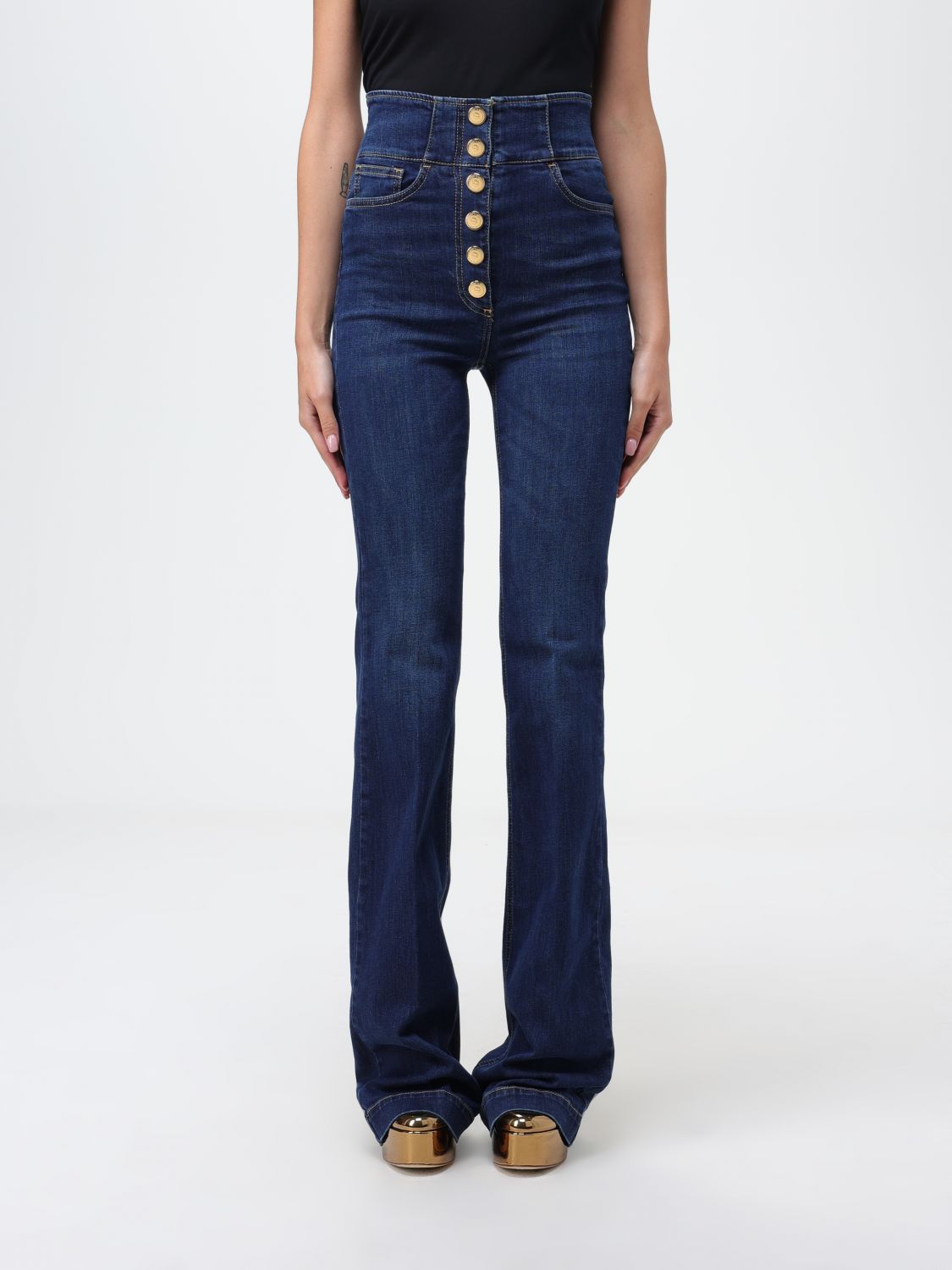 Elisabetta Franchi Jeans ELISABETTA FRANCHI Woman colour Denim