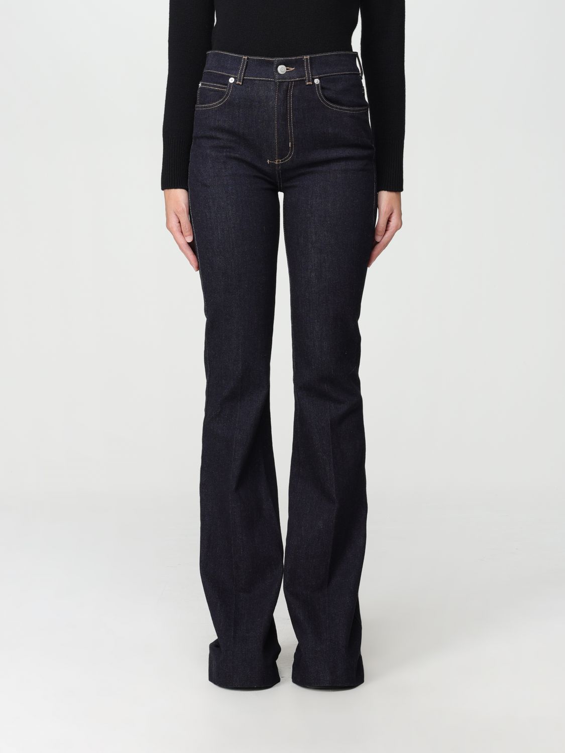 Alexander McQueen Jeans ALEXANDER MCQUEEN Woman colour Denim