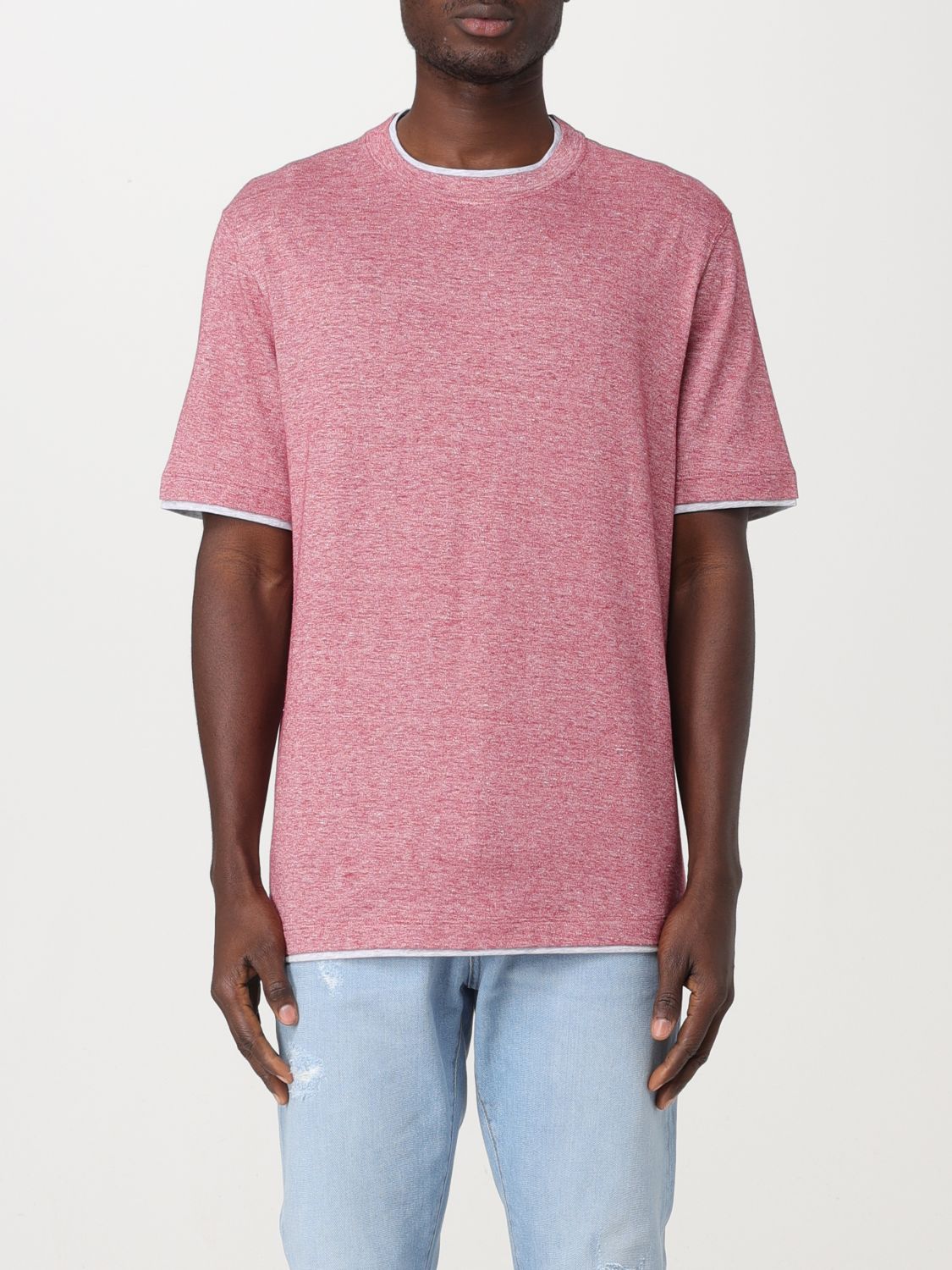 Brunello Cucinelli T-Shirt BRUNELLO CUCINELLI Men colour Raspberry