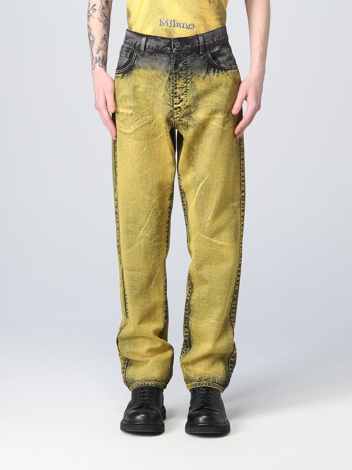 Moschino Couture Jeans MOSCHINO COUTURE Men colour Yellow