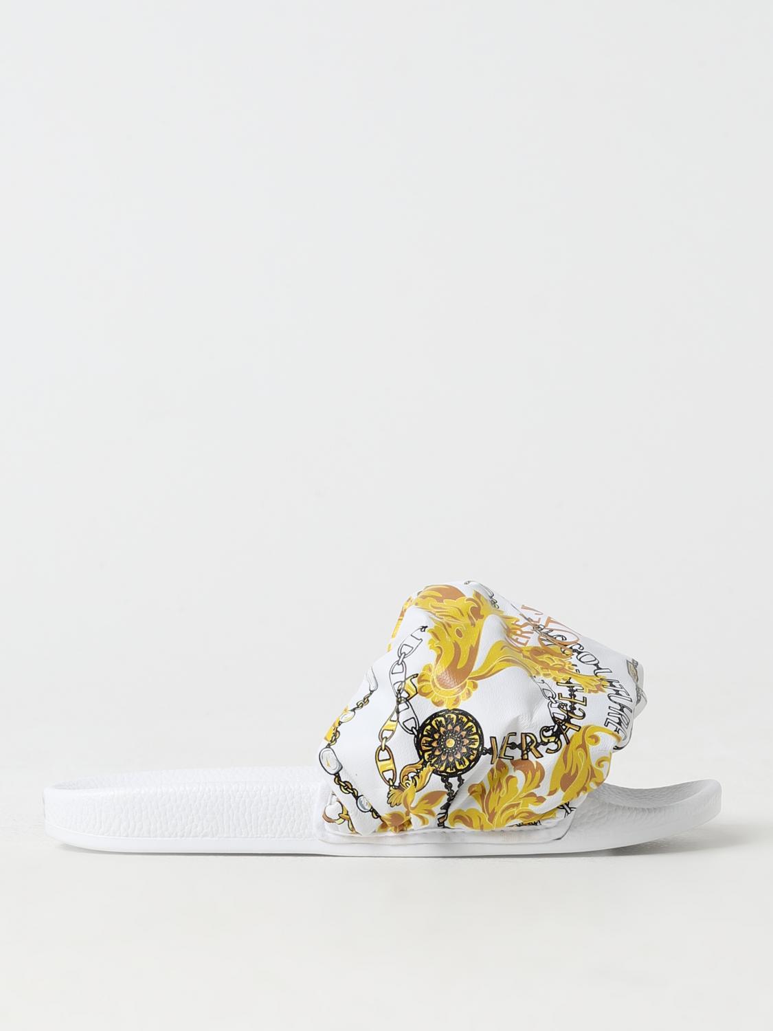 Versace Jeans Couture Flat Sandals VERSACE JEANS COUTURE Woman colour White