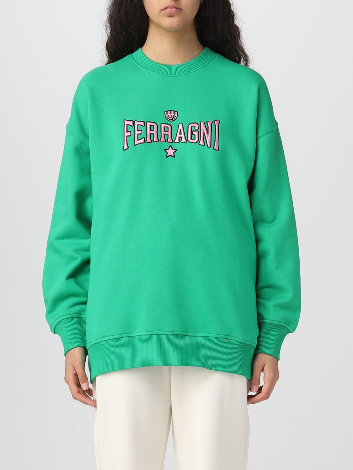 CHIARA FERRAGNI Sweatshirt CHIARA FERRAGNI Woman colour Green