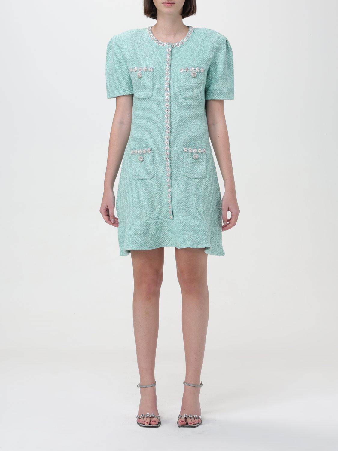 Self-Portrait Dress SELF-PORTRAIT Woman colour Mint