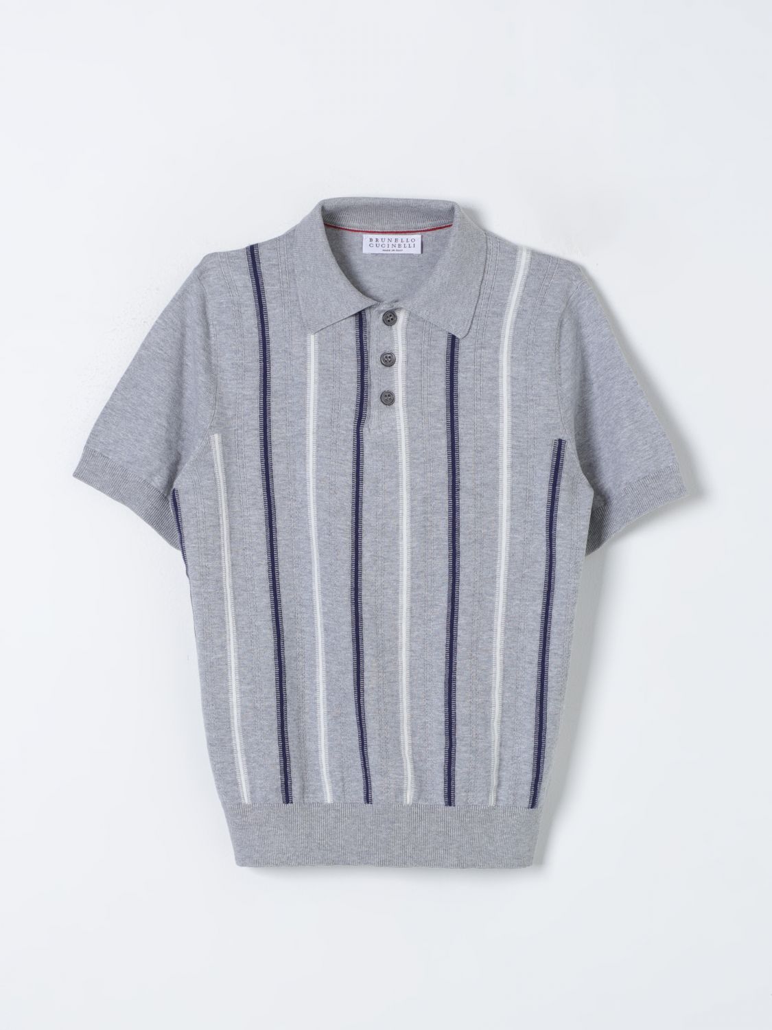 Brunello Cucinelli Polo Shirt BRUNELLO CUCINELLI Kids colour Grey