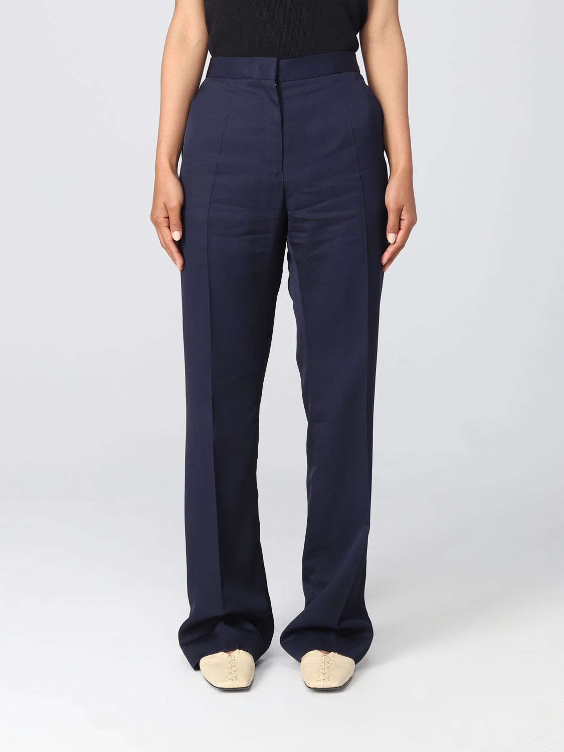 Jil Sander Trousers JIL SANDER Woman colour Blue