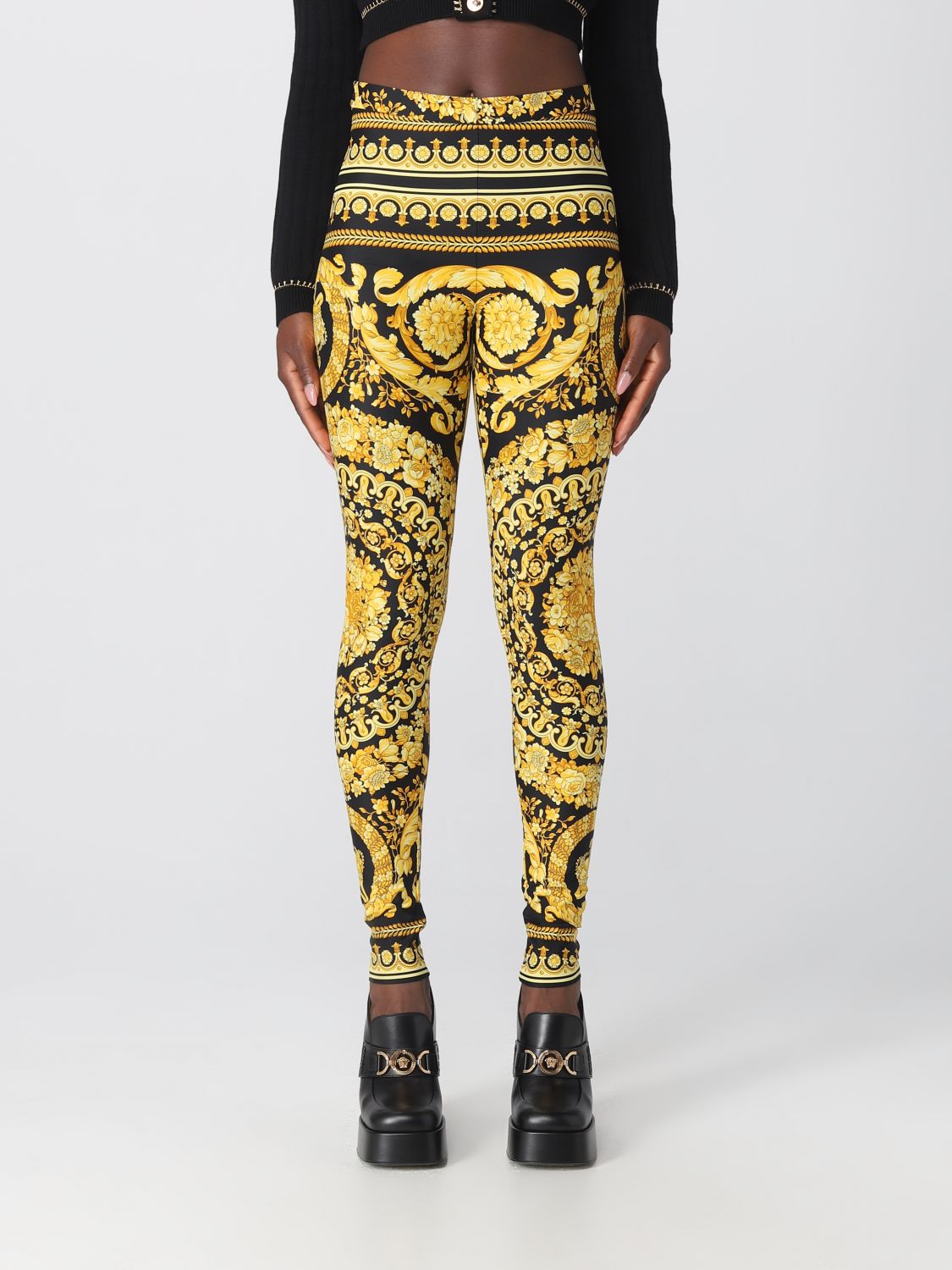 Versace Trousers VERSACE Woman colour Gold