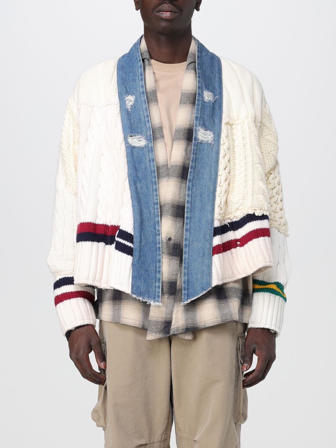 Greg Lauren Cardigan GREG LAUREN Men colour White