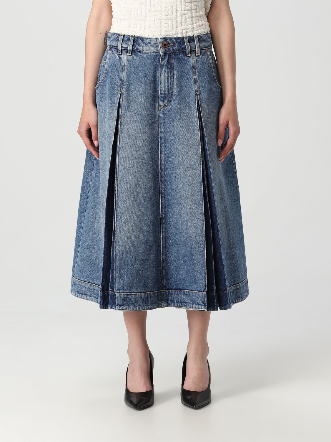 Balmain Skirt BALMAIN Woman colour Denim