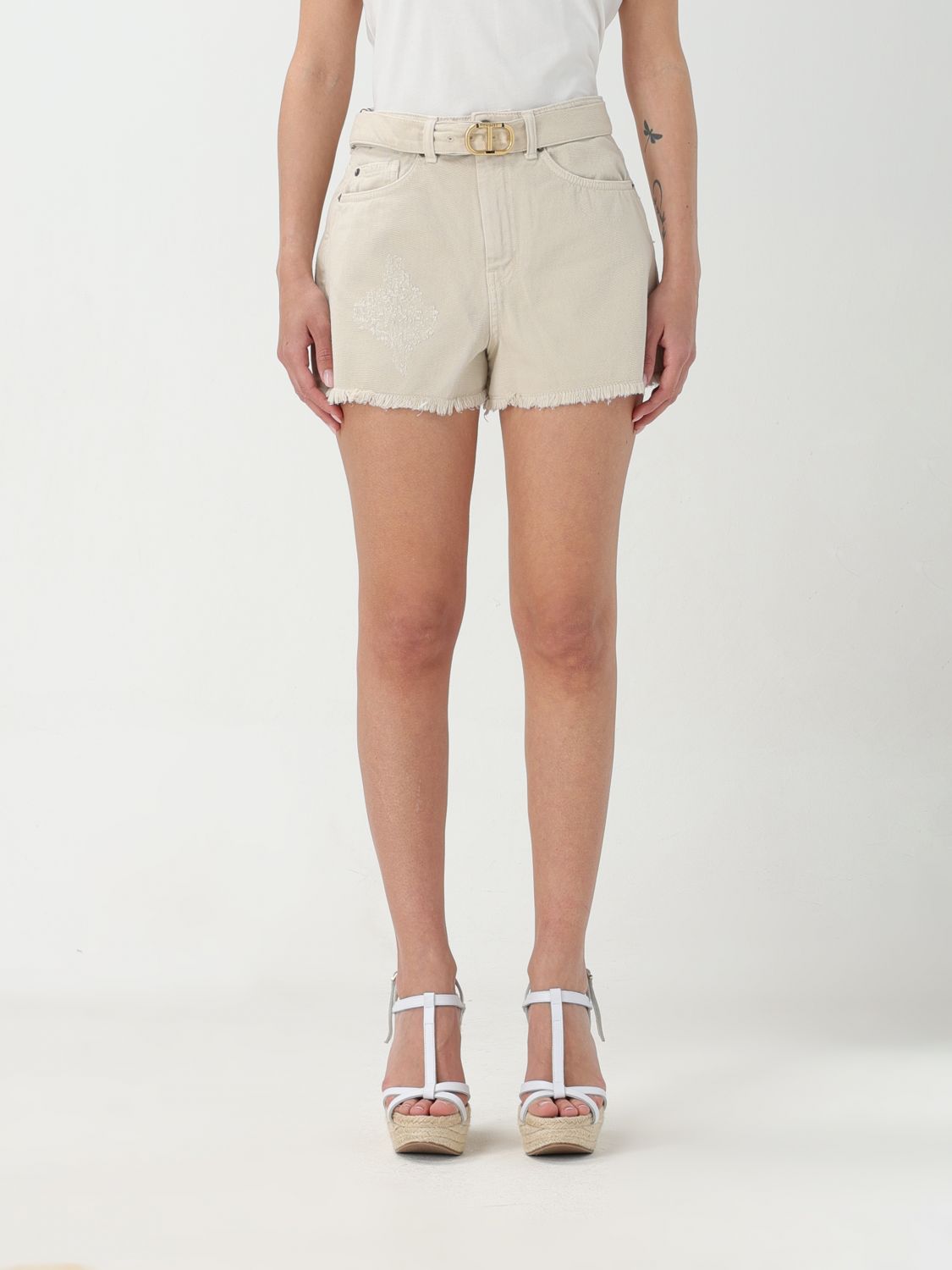 Twinset Short TWINSET Woman colour Beige