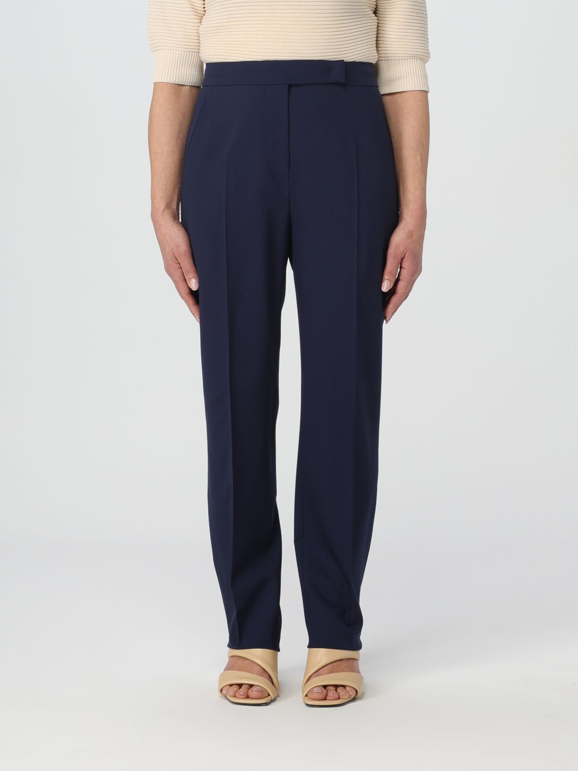 Max Mara Trousers MAX MARA Woman colour Blue