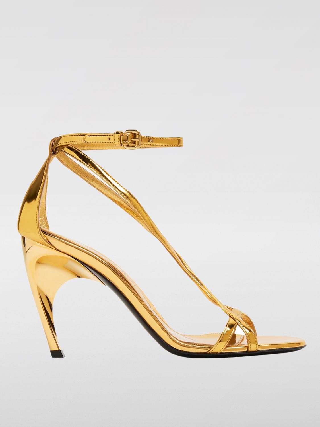 Alexander McQueen Heeled Sandals ALEXANDER MCQUEEN Woman color Gold