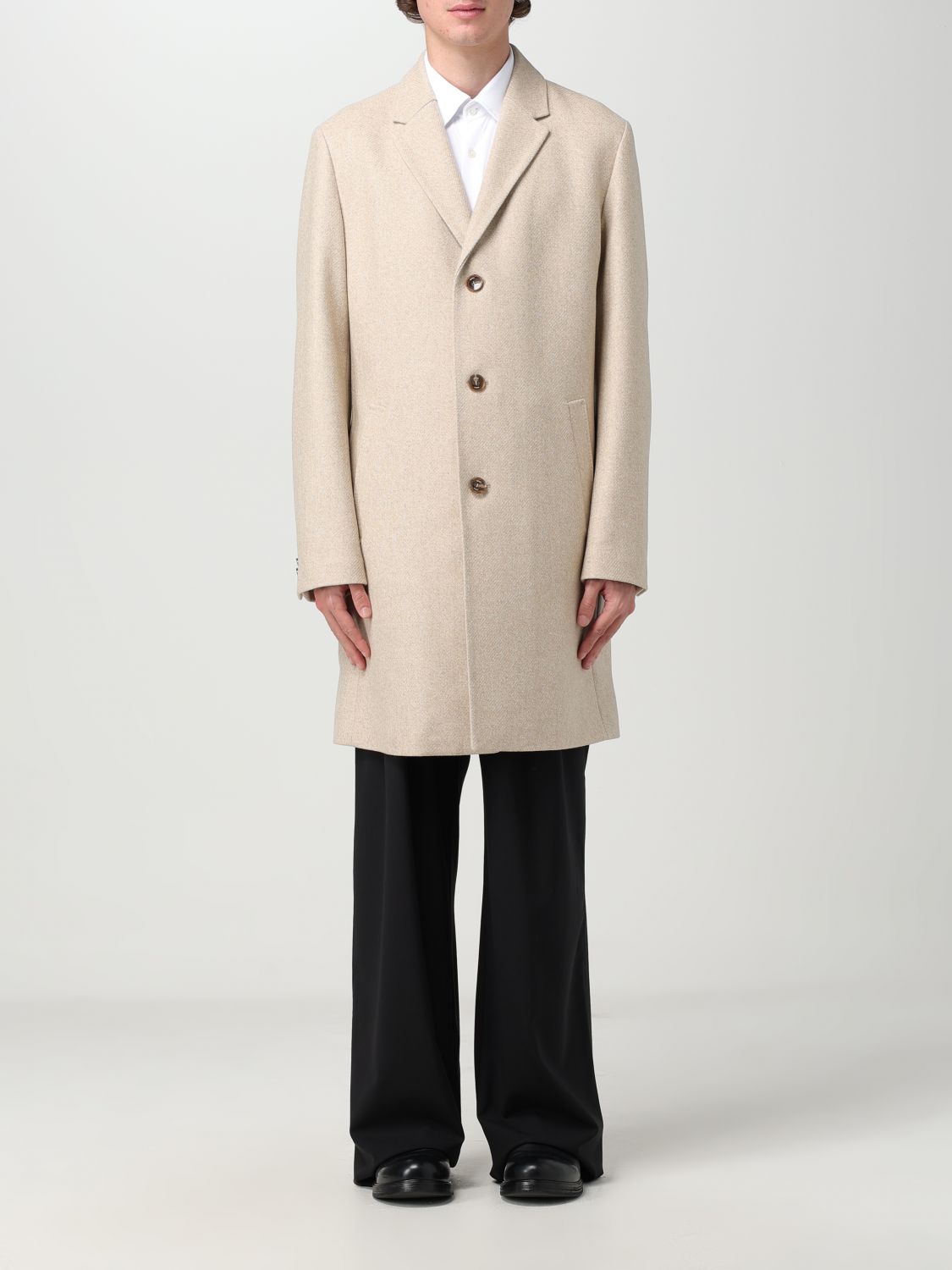 BOSS Coat BOSS Men colour Beige