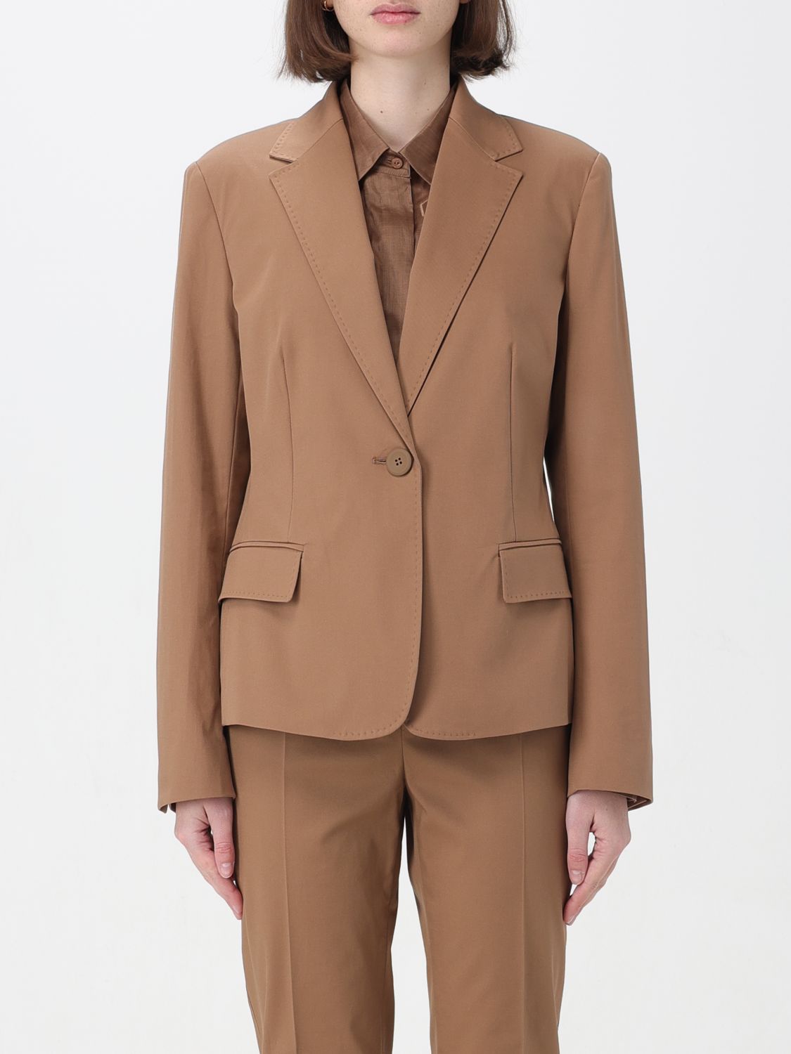 MAX MARA STUDIO Blazer MAX MARA STUDIO Woman colour Brown