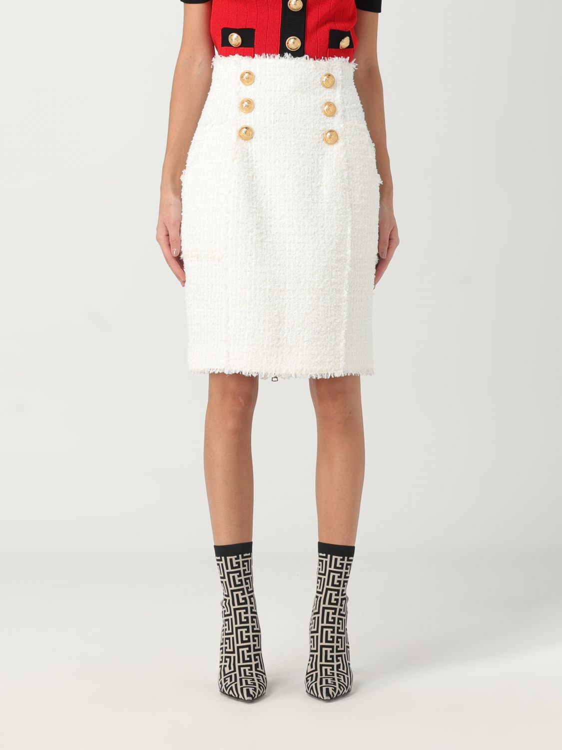 Balmain Skirt BALMAIN Woman colour White