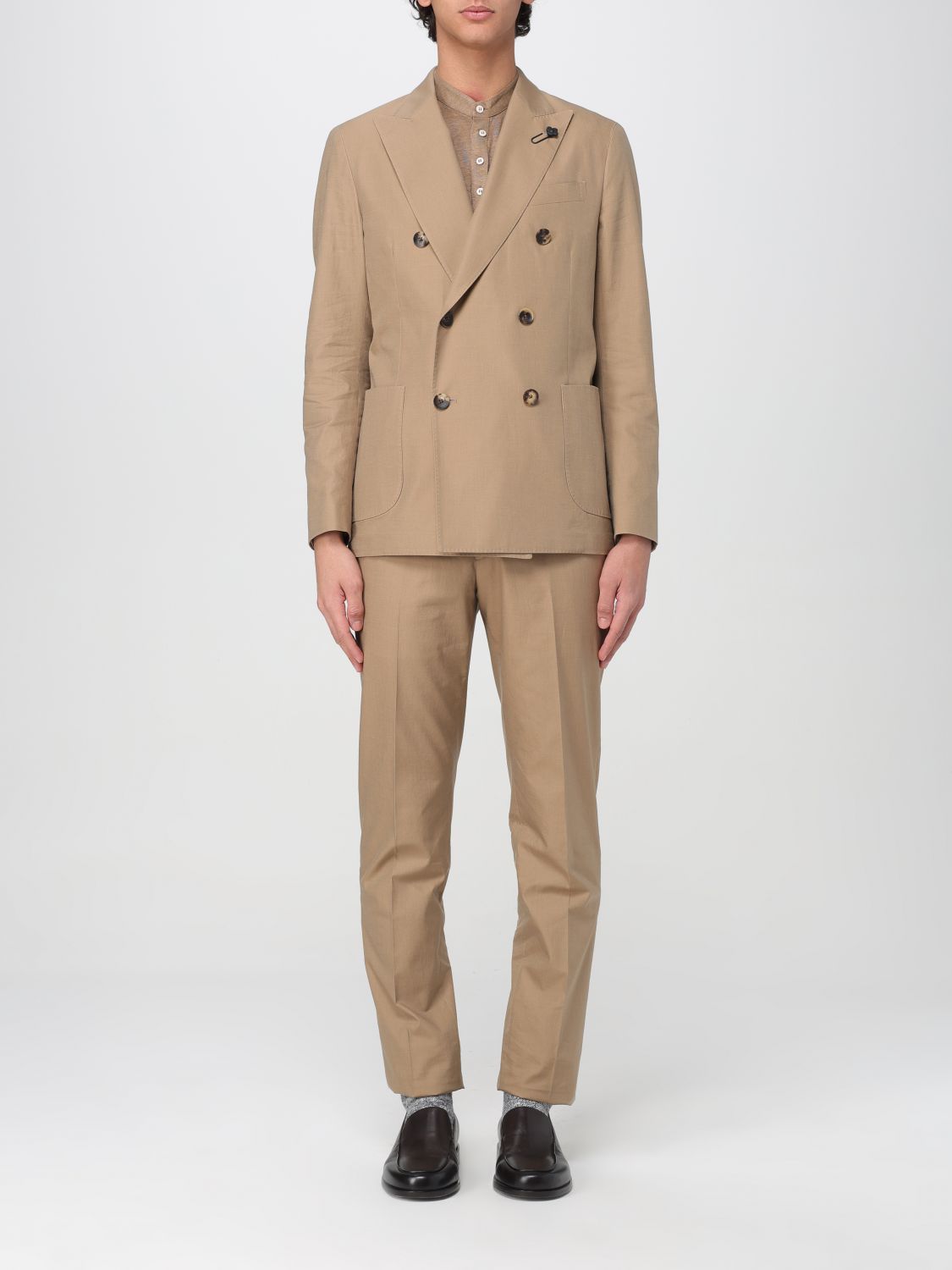 Lardini Suit LARDINI Men colour Camel