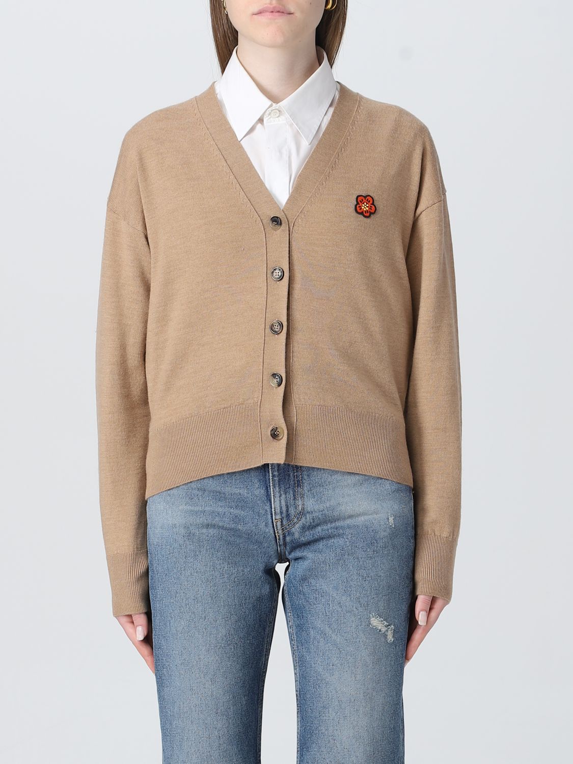 Kenzo Cardigan KENZO Woman colour Tobacco