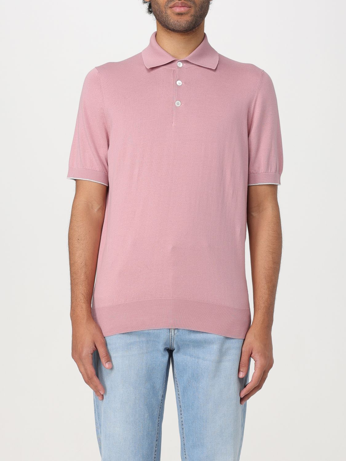 Brunello Cucinelli Polo Shirt BRUNELLO CUCINELLI Men colour Pink