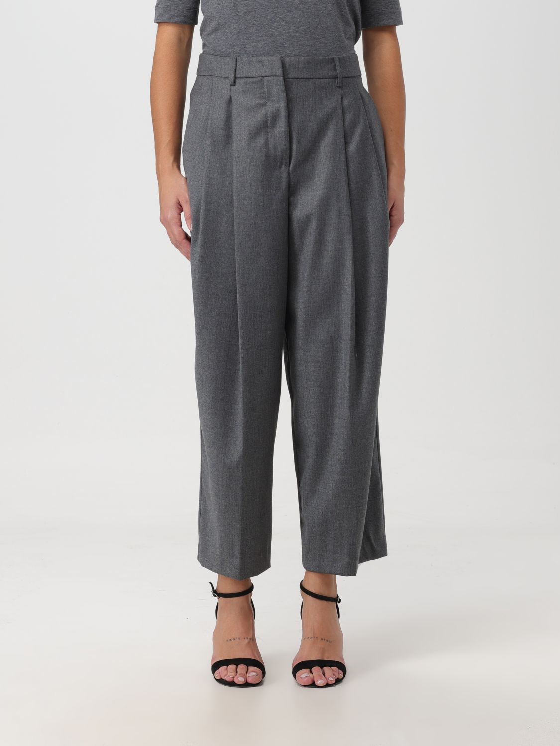 Semicouture Trousers SEMICOUTURE Woman colour Grey