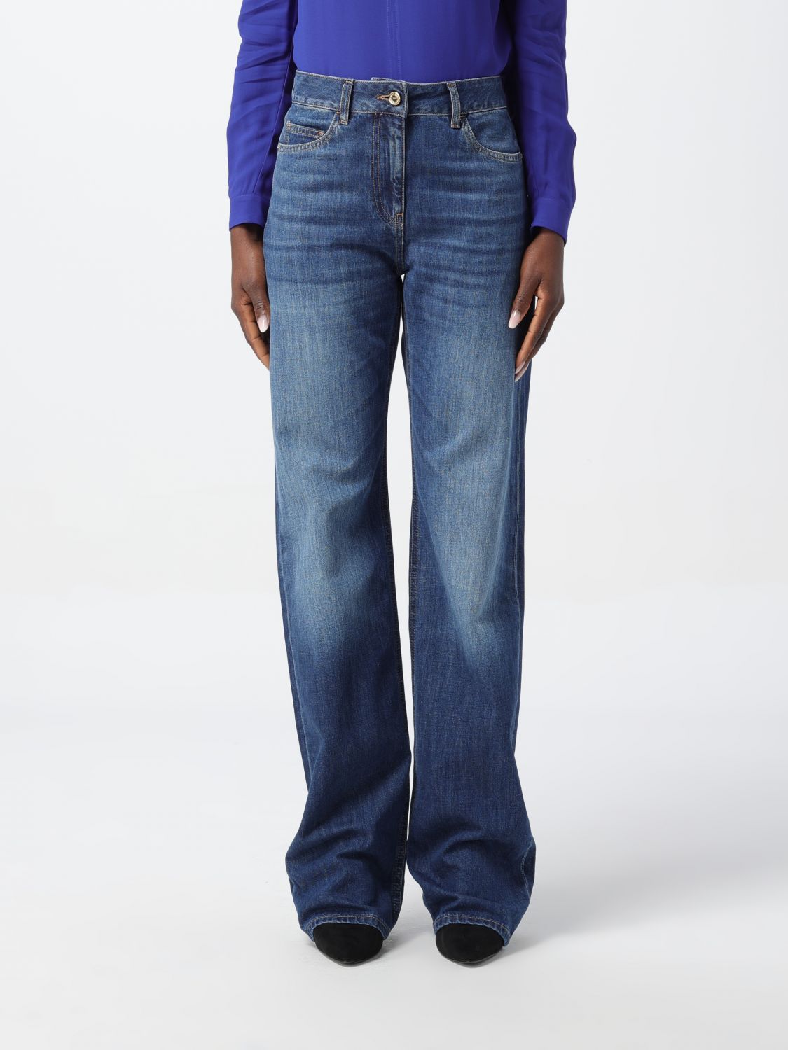 Elisabetta Franchi Jeans ELISABETTA FRANCHI Woman colour Denim